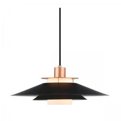 Halo Design No. 990785 Pendelleuchte Rivoli Schwarz Kupfer Ø 40cm