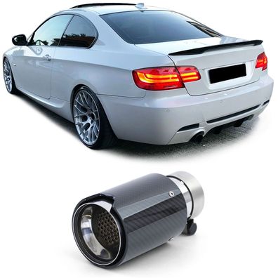 Auspuff Endrohr Sport Carbon Schwarz Universal passend für diverse BMW Modelle