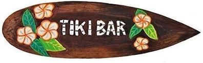 Deko Surfboard 60cm Tiki Bar Blumen Surfbrett aus Holz Hawaii Maui Style