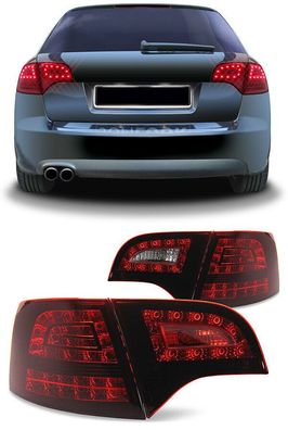 LED Rückleuchten + LED Blinker dunkel rot für Audi A4 Avant Kombi B7 04-08