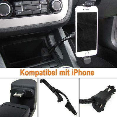 Aktive KFZ Auto Handy Halterung mit Ladestation für iPhone 5 5C 5S 5SE 6 6S
