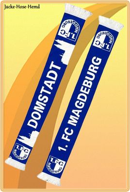 Schal Fanschal 1. FC Magdeburg Wendeschal Logo Domstadt Blau Gr. 19x160cm NEU