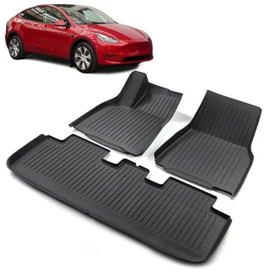 Fußmatten Schwarz Premium LINE passend für Tesla Model Y ab 2019