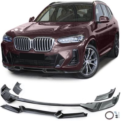 Front Spoiler Lippe New Performance Carbon Look passend für BMW X3 G01 ab 21