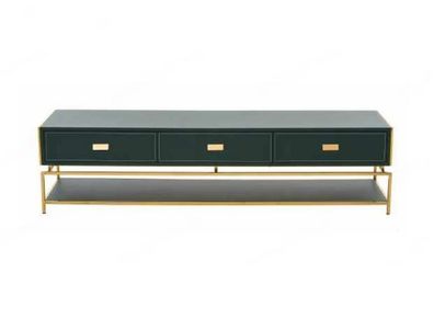Modernes Lowboard Luxus TV-Ständer Wohnzimmermöbel Grün neu