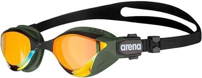 ARENA Unisex – Erwachsene Cobra Tri Swipe Brillen, Yellow Copper-Army, One Size
