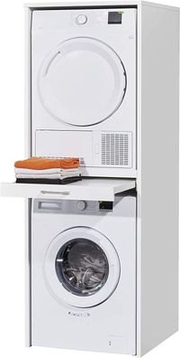 DEINE TANTE EMMA 70-181-17 Washtower 1 Weiß Putzschrank Waschmaschine Trockner M