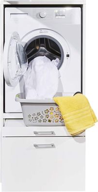DEINE TANTE EMMA 70-183-17 Washtower 3 Weiß Putzschrank Waschmaschine Trockner M