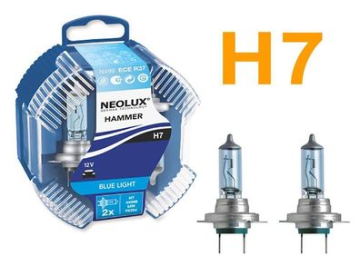 Neolux Xenon Blue Light H7 55W 12v Halogen 2 Stück IM Duopack