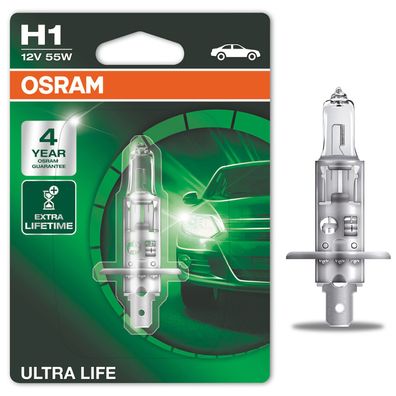 Osram H1 Ultra Life Halogen 12V 55W Extra lange Lebensdauer Long Life 1 Stück