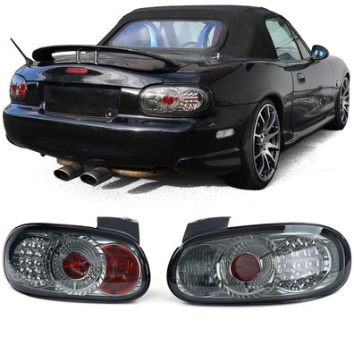 LED Klarglas Rückleuchten Schwarz BlackChrome für Mazda MX5 NB NBFL 98-05