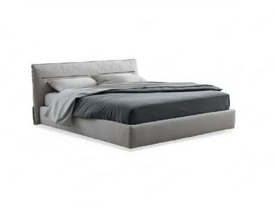 Bett Doppelbett schickes graues Bett Doppelbett für Schlafzimmer Betten