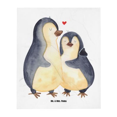 Mr. & Mrs. Panda Babydecke Pinguin umarmend ohne Spruch