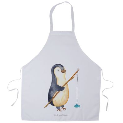 Mr. & Mrs. Panda Kochschürze Pinguin Angler ohne Spruch