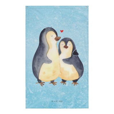 Mr. & Mrs. Panda Wandteppich Pinguin umarmend ohne Spruch