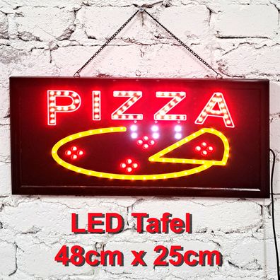 Leuchttafel Lichtafel Leuchtschild Werbung Werbeschild LED PIZZA 48x25cm Reklame ...