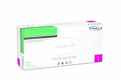 MaiMed® sensitiv PF Einmalhandschuhe Untersuchungshandschuhe Latex Gr. XS - XL