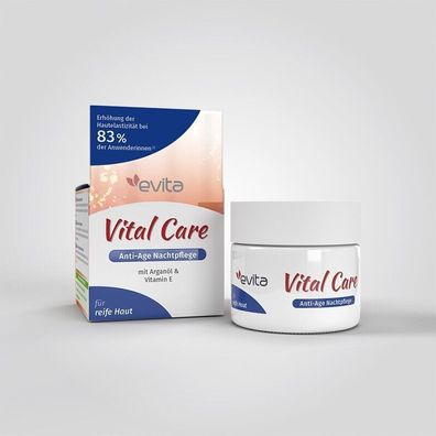 evita Vital Care Anti - Age Nachtpflege 50 ml Vegan ohne Mikroplastik