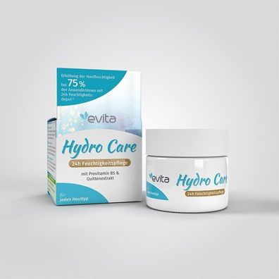 evita Hydro Care 24h Feuchtigkeitspflege 50 ml Vegan ohne Mikroplastik