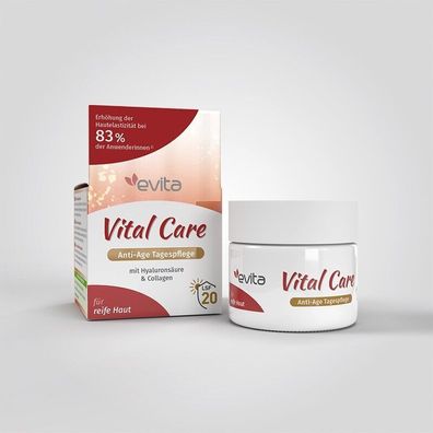 evita Vital Care Anti - Age Tagespflege 50 ml Vegan ohne Mikroplastik