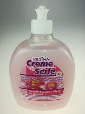 REGINA Spenderflasche Flüssigseife Handseife 500 ml Cremeseife Beauty - Flower