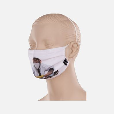 Trigema Behelfsmaske mit Kopfgummi Motiv Weiss