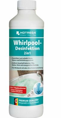 Hotrega® Whirlpool - Desinfektion 2 in 1 Konzentrat 500 ml Flasche
