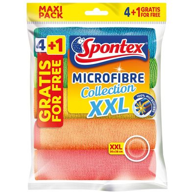 Spontex Microfibre Mikrofasertücher Allzwecktücher Collection XXL 4 + 1 Gratis