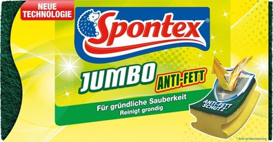 Spontex Jumbo Anti – Fett Topfreiniger XXL Schwamm (Gr. XXL)