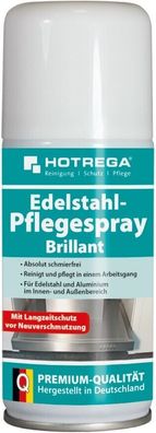 Hotrega Edelstahl - Pflegespray – Brillant Reiniger Spülen 150/300/500 ml