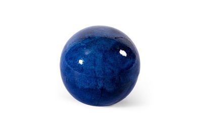 Rosenkugel Dekokugel Gartenkugel Kugel Blau glasiert hochwertig frostfest 36 cm
