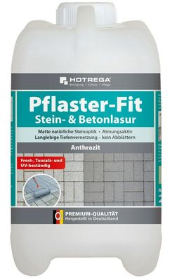 Hotrega Pflaster - Fit Stein - Betonlasur 2 L Anthrazit / Rot