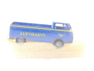 Brekina H0 3291 Modellauto VW T1 Pritsche "Lufthansa" blau 1:87