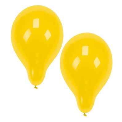 Papstar Luftballons 10 Stück Ø 25 cm Naturkautschuk Party gelb schwarz