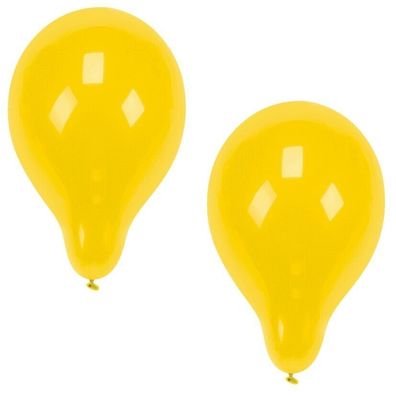 Papstar Luftballons 100 Stück Ø 25 cm Naturkautschuk Party Fasnet gelb
