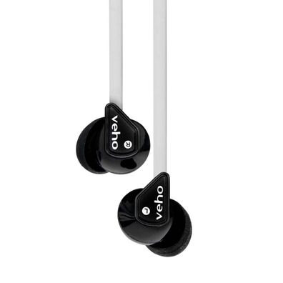 Veho Z1 In Ear Kopfhörer mit Kabel weiß Stereo 3,5 mm Anschluss Noise Cancelling