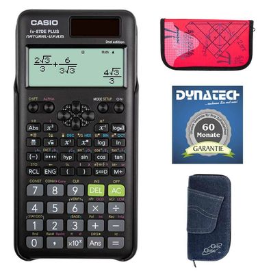 Casio FX-87 DE+2nd mit Jeans-Tasche, Zirkelset und Garantieverlängerung