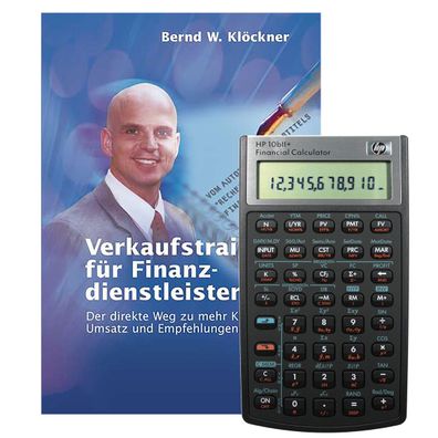 Finanzrechner HP-10 BII+ mit Buch -Verkaufstraining für Finanzdienstleister-