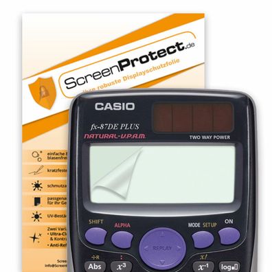 ScreenProtect Schutzfolie UltraClear für Casio FX 87 DE Plus/ FX 87 DE Plus 2nd