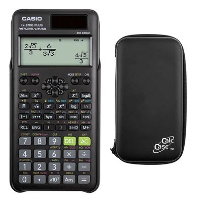 Taschenrechner Casio FX-87 DE Plus Solar Dual Power Tischrechner + Schutztasche