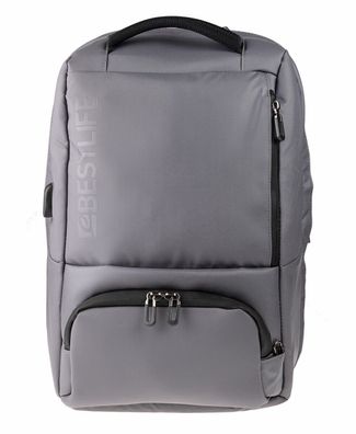 Bestlife Neoton TravelSafe Rucksack für Laptop bis 15,6 Zoll grau