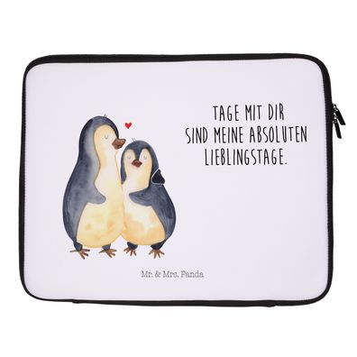 Mr. & Mrs. Panda Notebook Tasche Pinguin umarmen mit Spruch