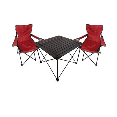 3tlg. Campingmöbel Set Camping Outdoor Gartenmöbel Tisch Stuhl L70xB70xH56cm