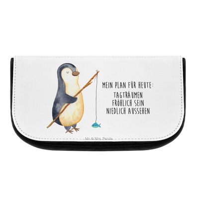Mr. & Mrs. Panda Kosmetiktasche Pinguin Angler mit Spruch