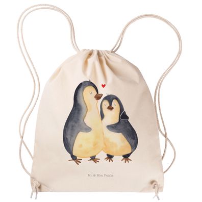 Mr. & Mrs. Panda Sportbeutel Pinguin umarmen ohne Spruch