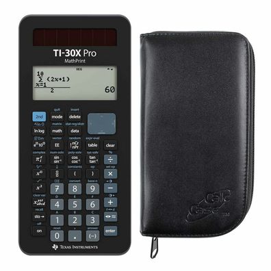 TI-30 X Pro MathPrint + Schutztasche schwarz (Gr. Taschenrechner)