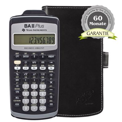 Taschenrechner TI BA II Plus Wissenschaftlicher Rechner + Schutztasche Garantie
