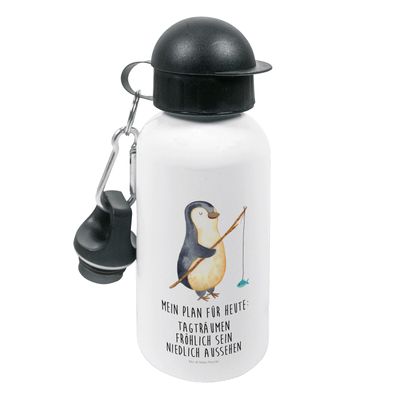 Mr. & Mrs. Panda Kindertrinkflasche Pinguin Angler mit Spruch
