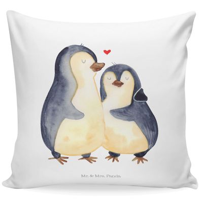 Mr. & Mrs. Panda 40x40 Kissen Pinguin umarmen ohne Spruch