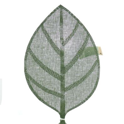 Kaemingk Tischset Blattform Grün 30 x 46 cm - Papier